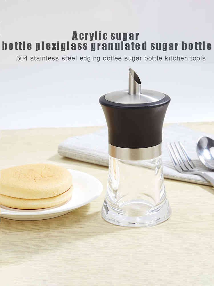 Acrylic Sugar Jar Dispenser Sugar Shaker Household Kitchen Utensil Seasoning Soy Sauce Barbecue Bottle Kitchen Accessories