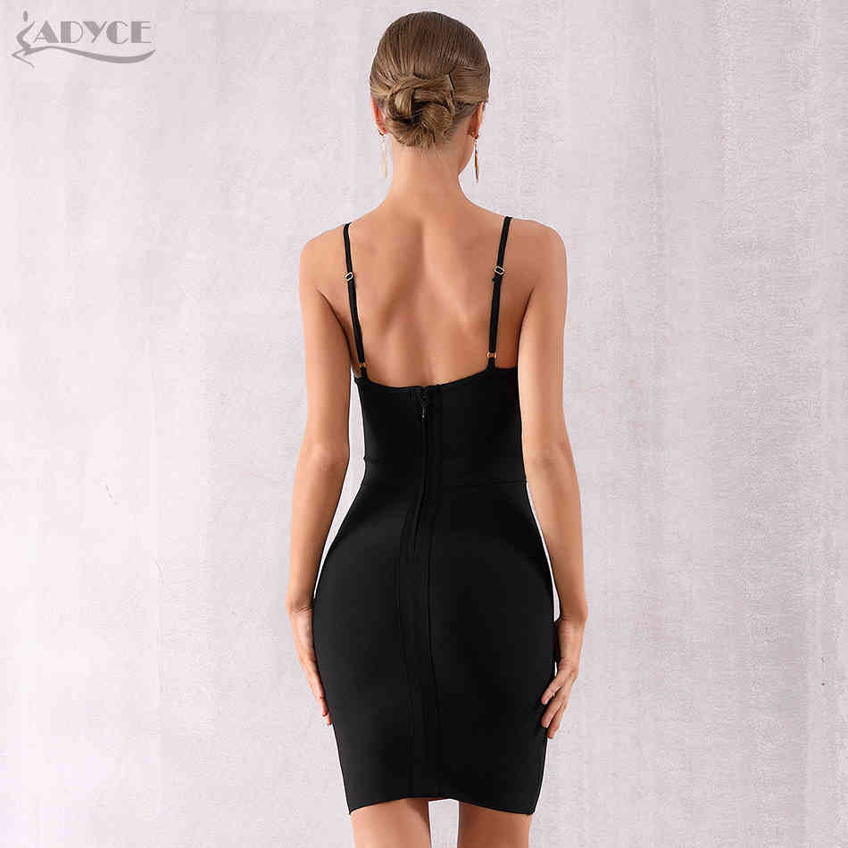 Summer Women Bodycon Bandage Dress Vestidos Elegant Pink Spaghetti Strap V Neck Club Celebrity Party 210423