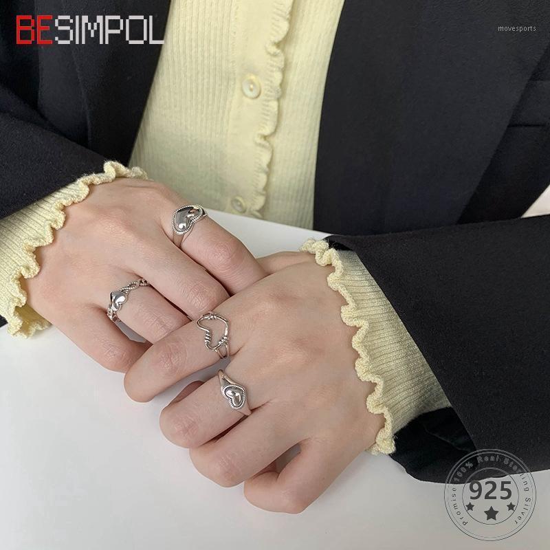 Cluster Rings Besimpol Real S925 Sterling Silver Love Heart Ring Minimalist Adjustable Open For Women Fashion Birthday Fine Jewelry Gift1
Cluster Rings Besimpol Real S925 Sterling Silver Love Heart Ring Minimalist Adjustable Open For Women Fashion Birthday Fine Jewelry Gift1