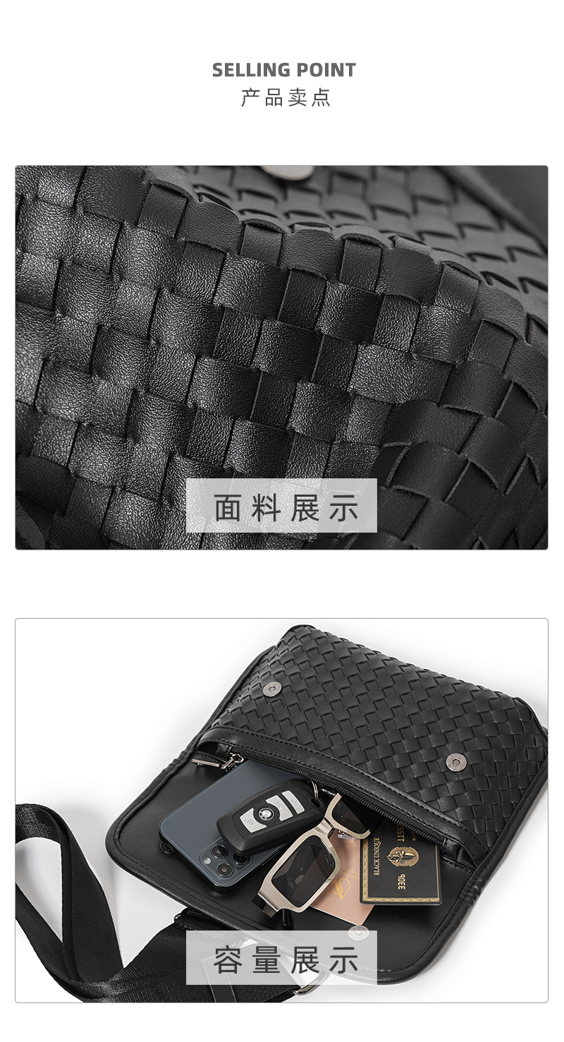 shoulder bags messenger designer mens crossbody bag Crochet solid color weave pattern Lozenge Knitting simple dicky0750 HBP