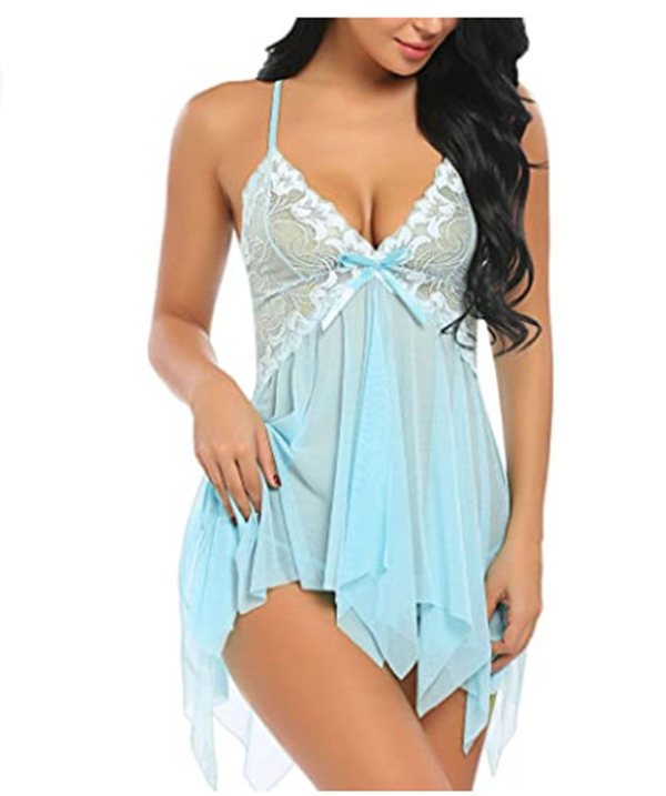 Sexy Lingerie Women Lace Babydoll Sleepwear Boudoir Outfits Plus Size Langeray S4XL77770316716124
