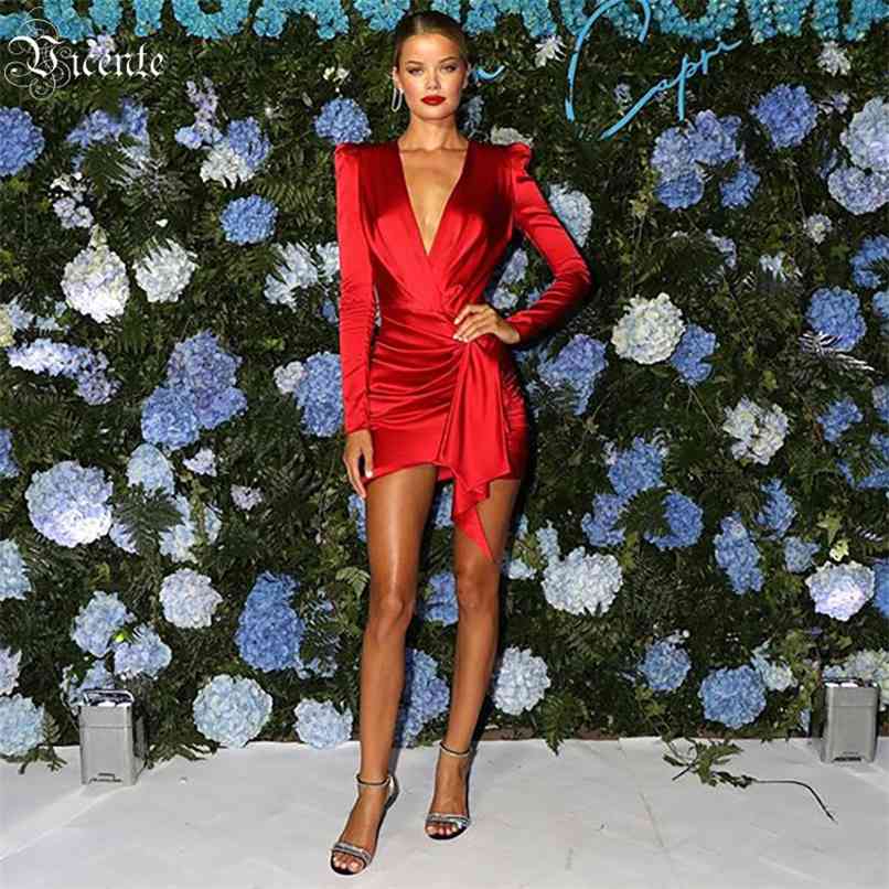 Women's Dresses For Important Occasions Cocktail Parties Party Red Deep V-neck Draped Design 210520
Women's Dresses For Important Occasions Cocktail Parties Party Red Deep V-neck Draped Design 210520