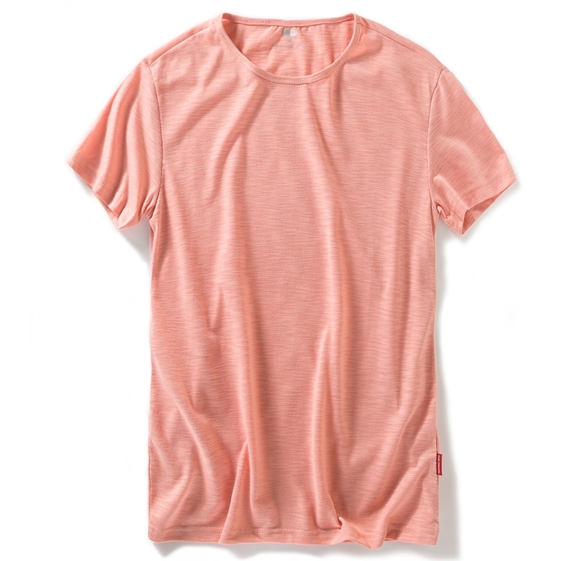 3 pcs Summer Trendy Men's Casual Fashion Comfortable Breathable Bamboo Fiber ONeck Solid Color T-shirt Male Short Sleeve 210518