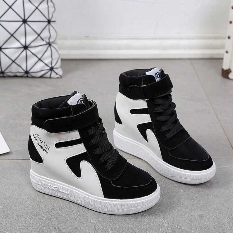 Red Sneakers Women 2021 High Top Platform Sneakers Women Casual Wedges Shoes Womens Shoes Black Platform Vulcanize Shoes Women Y0907