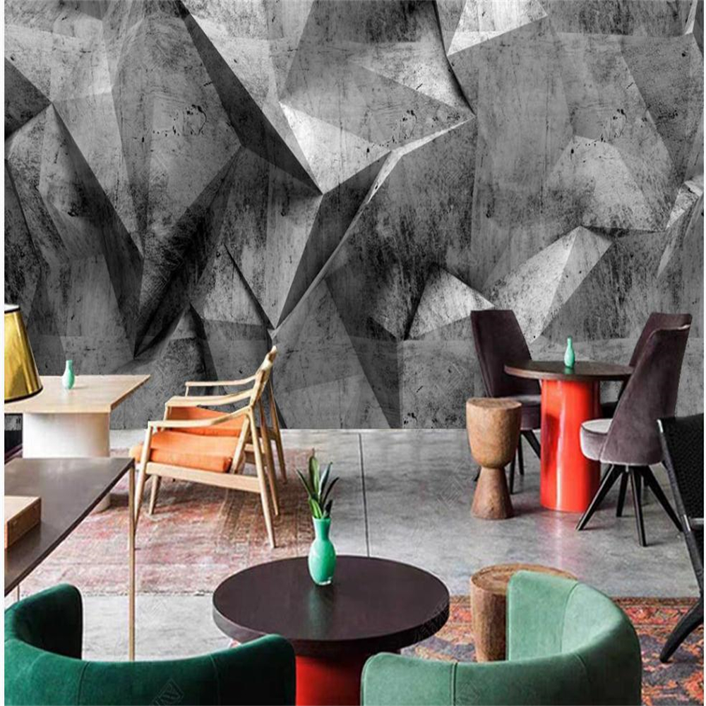 stereoscopic wallpaper Three-dimensional cement board special-shaped building wakllpaper 3D background wall