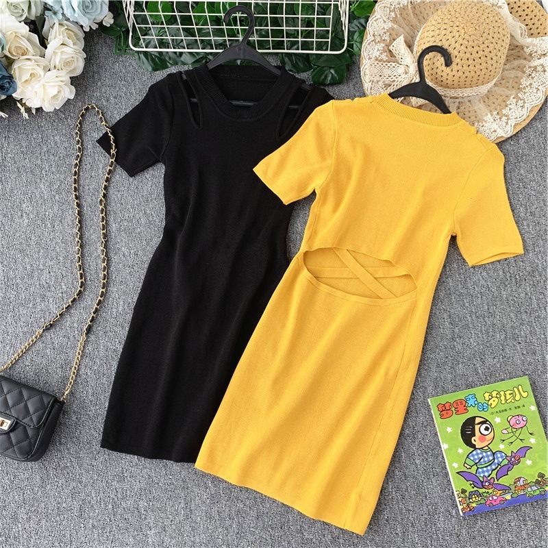 Women's Spring Summer Hollow Out Knitting Strapless Dress Solid Color O Neck High Waist Casual Ladies 210520, Black
Women's Spring Summer Hollow Out Knitting Strapless Dress Solid Color O Neck High Waist Casual Ladies 210520, Black