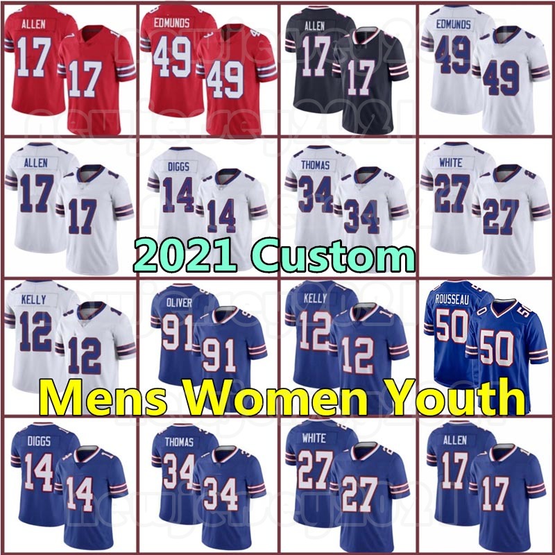 Custom 17 Josh Allen 14 Stefon Diggs Tre'Davious White Buffalo Football Jerseys 49 Tremaine Edm Bill Zack Moss Jim Kelly Mens Women Youth Thurman Thomas, Custom men (bier)
Custom 17 Josh Allen 14 Stefon Diggs Tre'Davious White Buffalo Football Jerseys 49 Tremaine Edm Bill Zack Moss Jim Kelly Mens Women Youth Thurman Thomas, Custom men (bier)