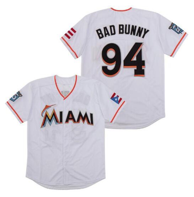 Find Similar Top Quality ! Maimi Bad Bunny Baseball Jersey White With Puerto Rico Flag Full Stitched Shirt Size S-4XL, Blue;black
Find Similar Top Quality ! Maimi Bad Bunny Baseball Jersey White With Puerto Rico Flag Full Stitched Shirt Size S-4XL, Blue;black