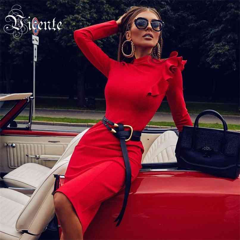Trendy Ruffles Design Long Sleeves Celebrity Party Club Bandage Knee Length Dress 210520, Red
Trendy Ruffles Design Long Sleeves Celebrity Party Club Bandage Knee Length Dress 210520, Red