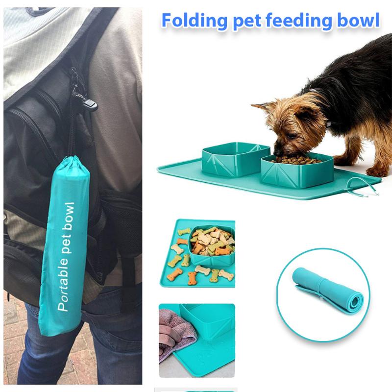 Cat Bowls & Feeders Folding Pet Feeding Bowl Dog Travel Silicone Water Dishes Portable Double Feeder Mat Supplies
Cat Bowls & Feeders Folding Pet Feeding Bowl Dog Travel Silicone Water Dishes Portable Double Feeder Mat Supplies