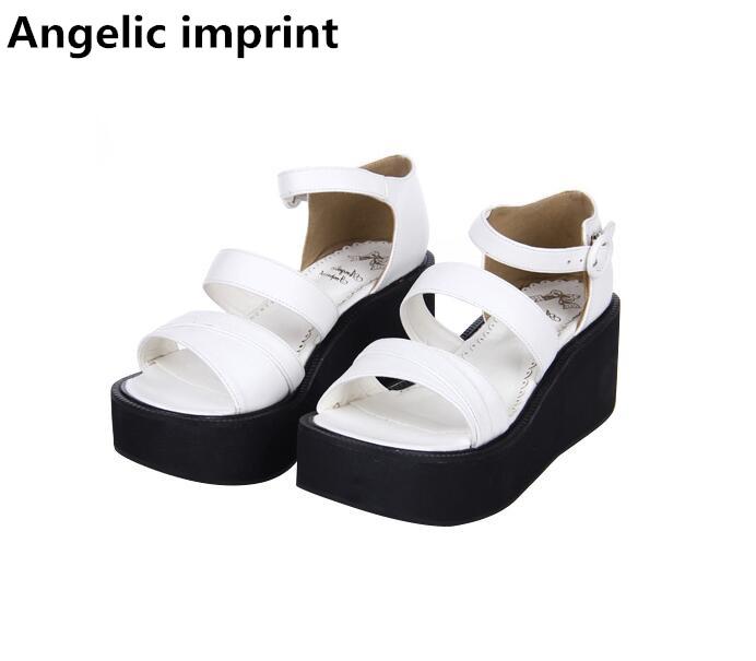 Angelic Imprint Woman Mori Girl Lolita Cosplay Shoes Lady High Trifle Heels Wedges Pumps Women Princess Summer Dress Sandals, Black
Angelic Imprint Woman Mori Girl Lolita Cosplay Shoes Lady High Trifle Heels Wedges Pumps Women Princess Summer Dress Sandals, Black