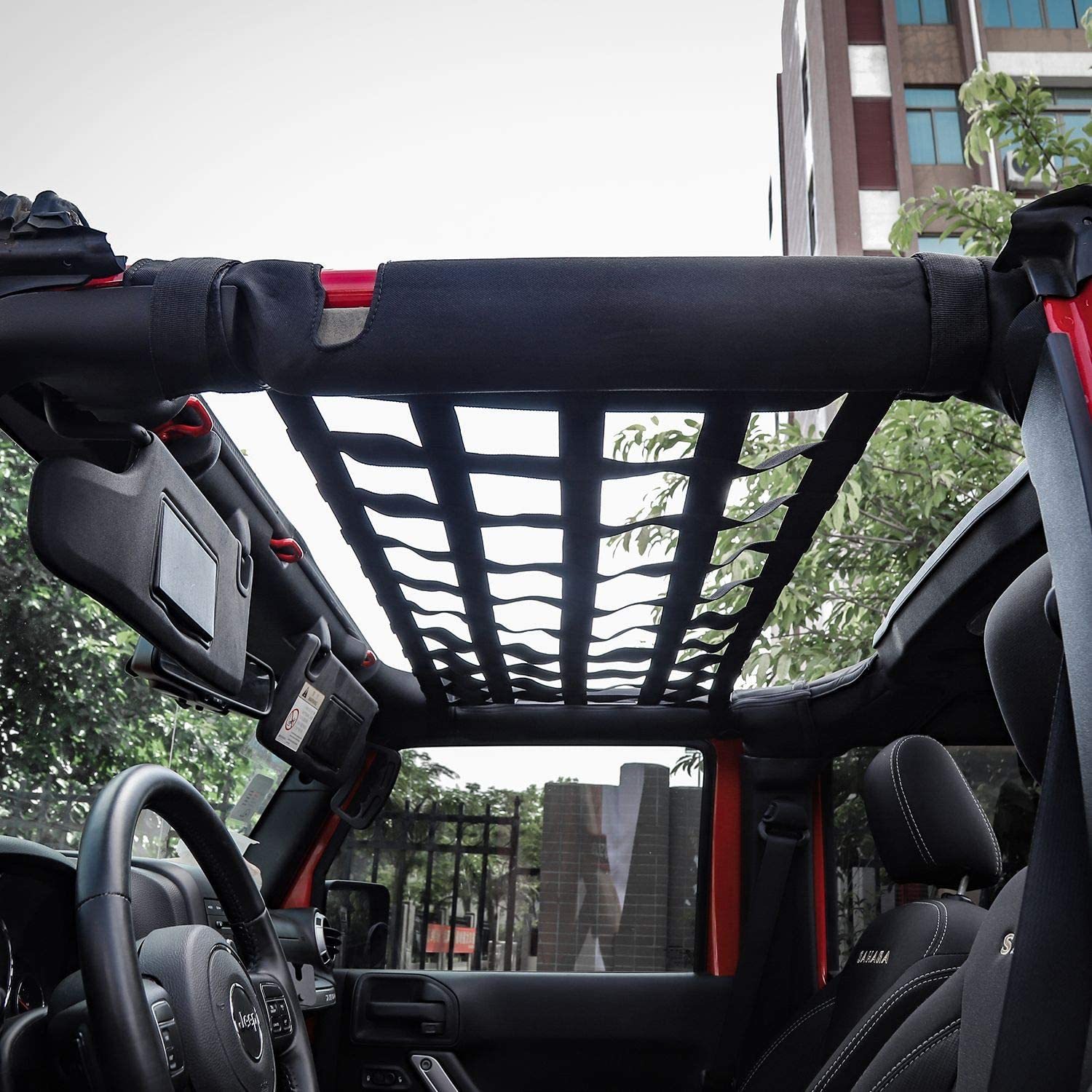 New Mesh Cargo NetAuto Roof Net Hammock for Jeep Wrangler YJ TJ JK JKU JL JLU 1987-2020