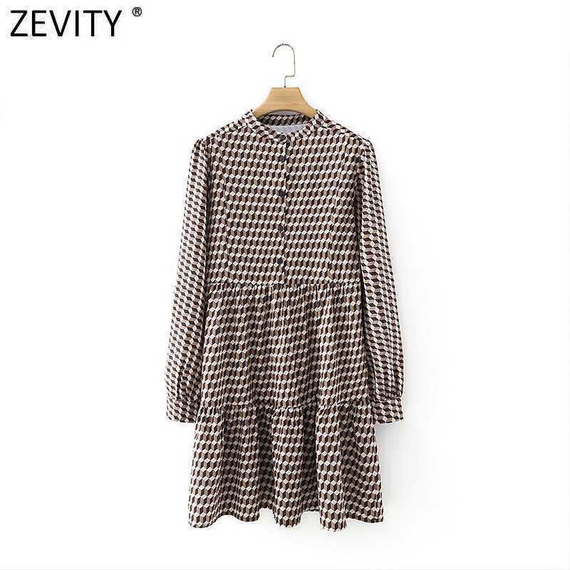 Zevity Women Vintage Stand Collar Geometric Print Pleats Mini Dress Chic Female Sweet Puff Sleeve Casual Slim Vestido DS4863 210603, As pic ds4863xz
Zevity Women Vintage Stand Collar Geometric Print Pleats Mini Dress Chic Female Sweet Puff Sleeve Casual Slim Vestido DS4863 210603, As pic ds4863xz