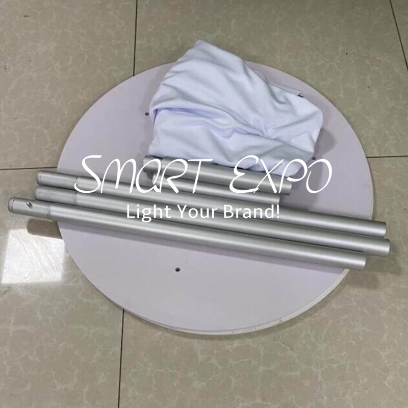 Advertising Display Pedestal Wedding Party Decoration Cylinder Plinth Round Counter Three Pieces Set with Custom Printing