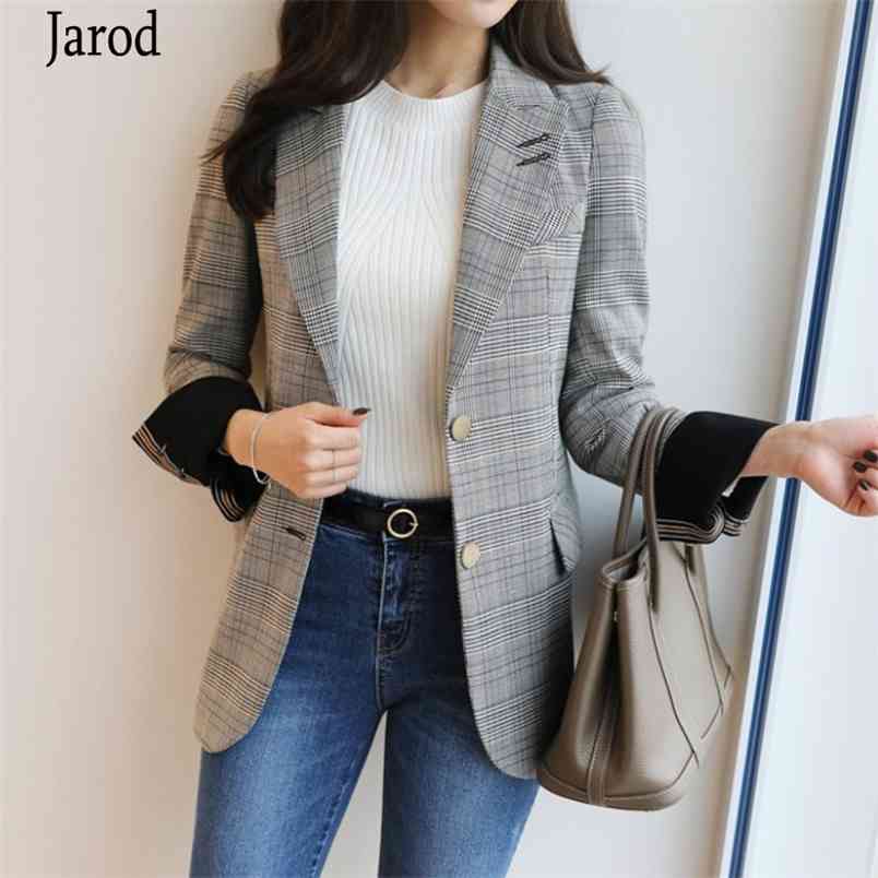 High quality Women Blazer single-breasted Plaid Jackets Female Retro Office OL casual Coat Feminino Outerwear 210519, Picture color
High quality Women Blazer single-breasted Plaid Jackets Female Retro Office OL casual Coat Feminino Outerwear 210519, Picture color