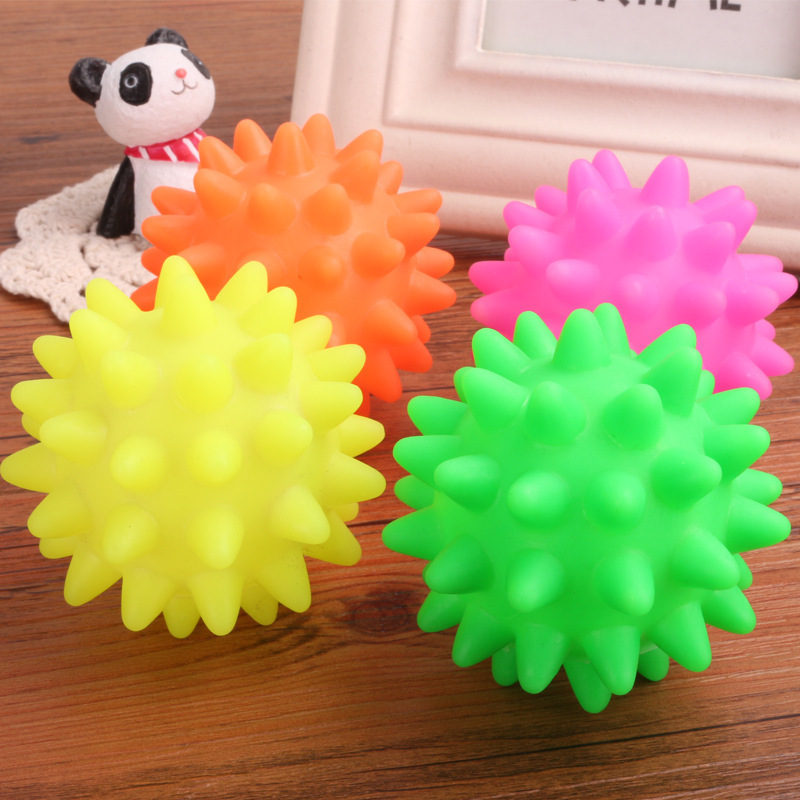 Interactive Dog Toys For Small Dogs Vinyl Glue Squeak Puppy Ball Diameter 6.5cm Pet Chew Bite Resistant
