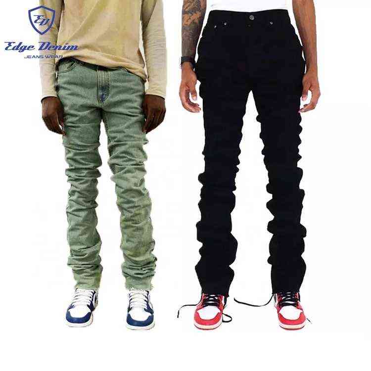 Design Fashion Vintage Designer High Quality Black Stack Custom Mens Skinny Fit Stacked Denim Jeans Pants
Design Fashion Vintage Designer High Quality Black Stack Custom Mens Skinny Fit Stacked Denim Jeans Pants