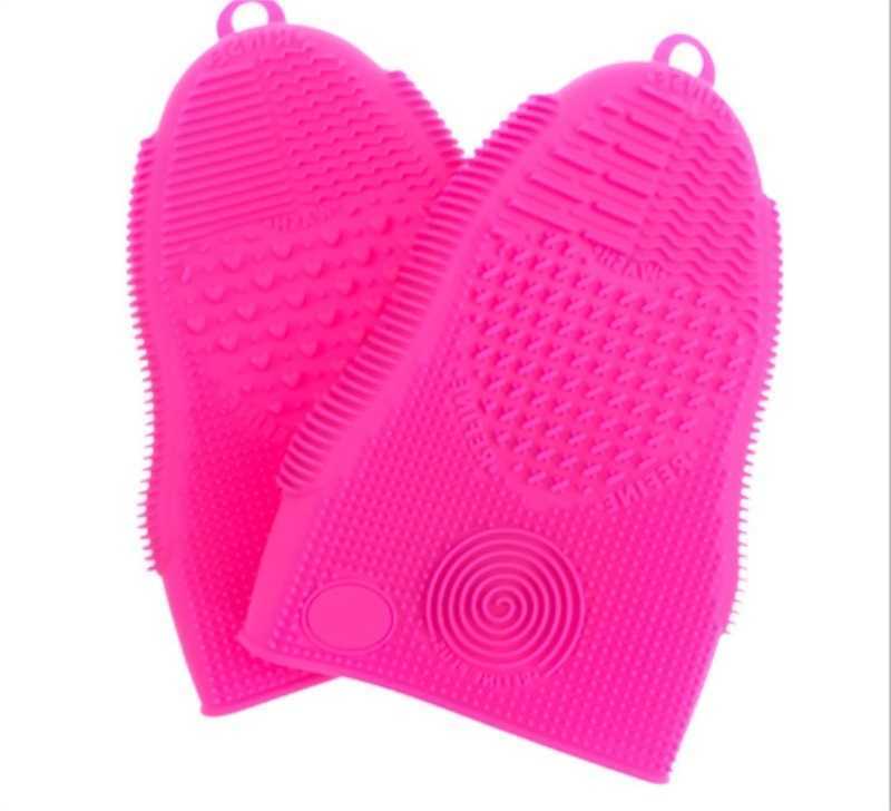 Silicone Cosmetics Cleanser Makeup Brush Cleaner Glove Cleaning Tool Pad Reshaping Makeup Brush Cleaner Board New 200pcs