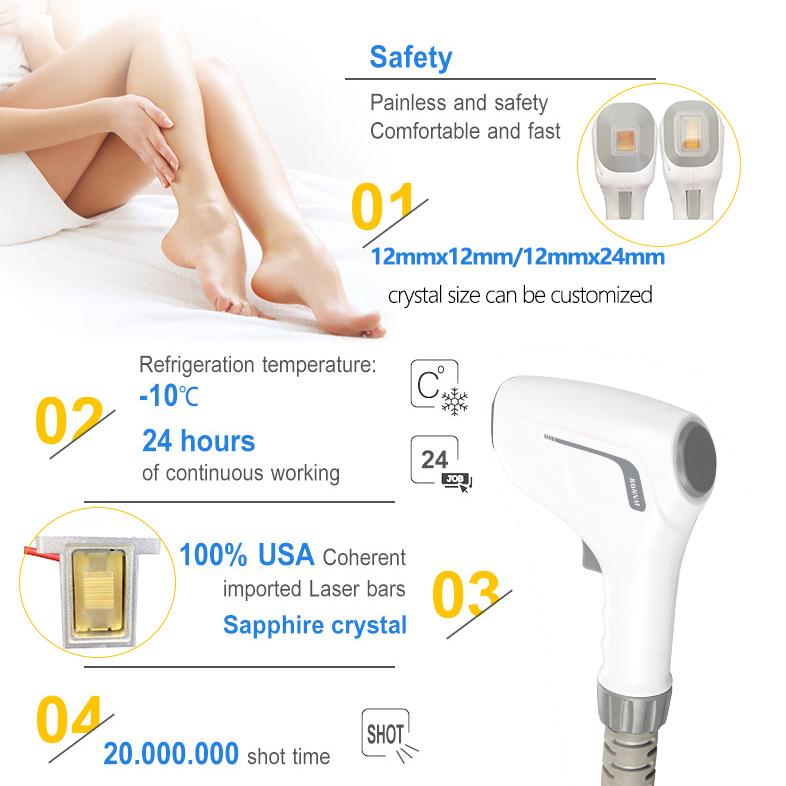 Newest Profession diode laser 808nm hair removal machine