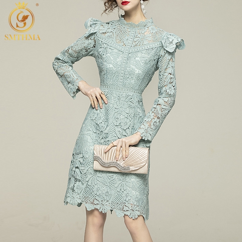 Spring Luxury Women Stand Collar Ruffle Lace Dresses Sexy Hollow Out Long Sleeve Vintage Vestido Da Festa 210520, Photo color
Spring Luxury Women Stand Collar Ruffle Lace Dresses Sexy Hollow Out Long Sleeve Vintage Vestido Da Festa 210520, Photo color