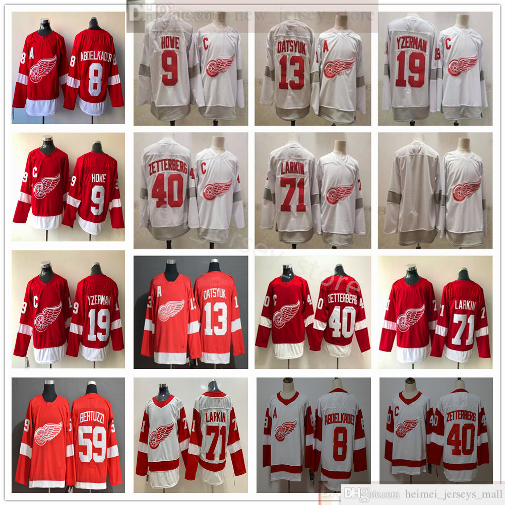 2021 Retro Detroit Red Wings Hockey 71 Dylan Larkin Jerseys 13 Pavel Datsyuk 59 Tyler Bertuzzi Steve Yzerman Gordie Howe Henrik Zetterberg, Black;red
2021 Retro Detroit Red Wings Hockey 71 Dylan Larkin Jerseys 13 Pavel Datsyuk 59 Tyler Bertuzzi Steve Yzerman Gordie Howe Henrik Zetterberg, Black;red