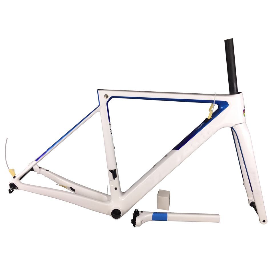 Blue White Disc V3Rs Frame T1100 Glossy Carbon Road Bike Frames Bicycle Frameset With Fork+Seatpost+Headset+Clamp Concept C64
Blue White Disc V3Rs Frame T1100 Glossy Carbon Road Bike Frames Bicycle Frameset With Fork+Seatpost+Headset+Clamp Concept C64