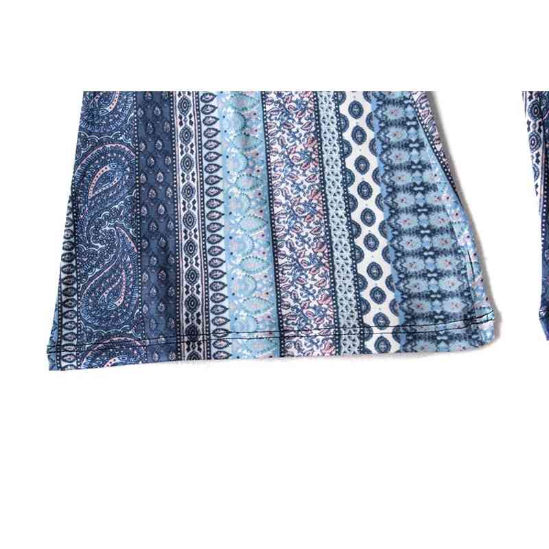 Low waist Ethnic Geometric Print Flare Pants Women Bohemian Tribal African Hippie Bell Leggings Bottom Long Trousers 210429