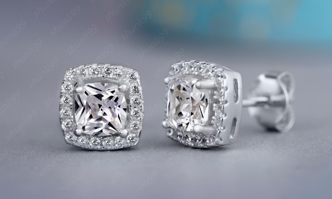 Designer Earrings Women Stud Earrings 18K Gold Plated Diamond Earrings for Woman Zircon Earrings Wedding Jewelry