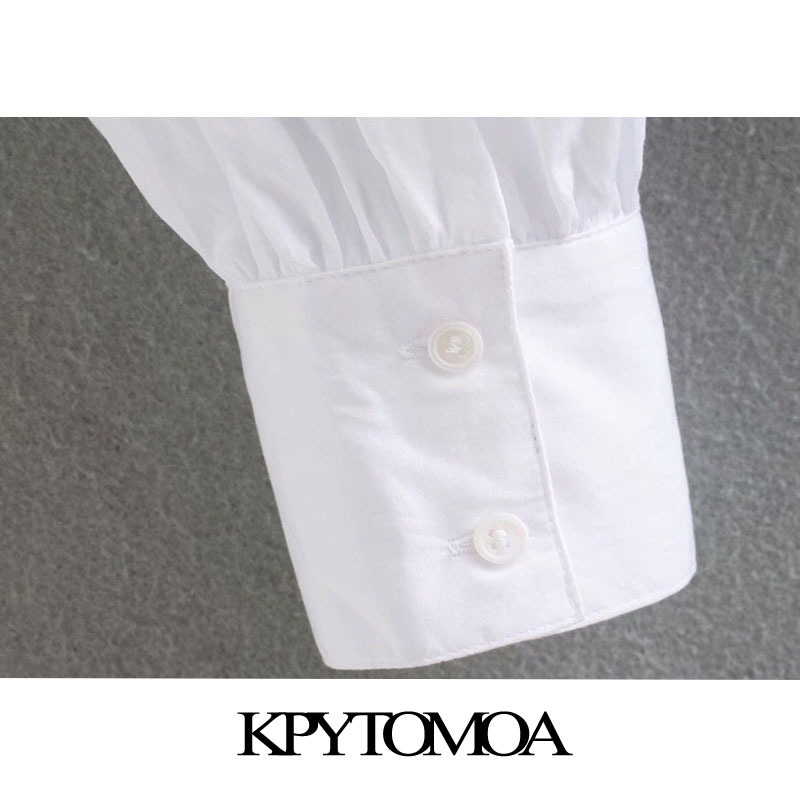 Women Sweet Fashion With Embellished Trim Loose Blouses Long Sleeve Button-up Female Shirts Chic Tops 210420
