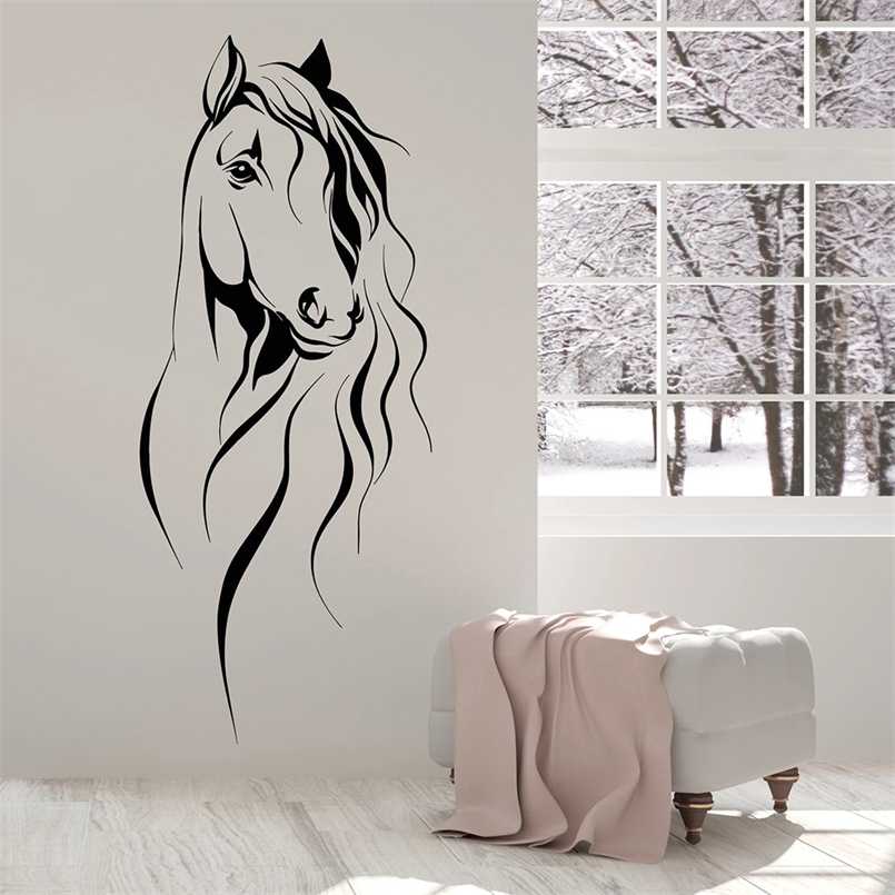 Beautiful Horse Head Wall Decal Pet Animal Art Decor Office Vinyl Stickers For Living Room Chinese Style Decoration W372 211025
Beautiful Horse Head Wall Decal Pet Animal Art Decor Office Vinyl Stickers For Living Room Chinese Style Decoration W372 211025