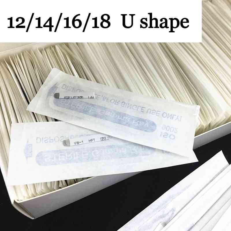 50P 12 14 16 18 U shape microblading Needle Eyebrow Tattoo Blades 3D Embroidery Manual Pen Permanent Makeup tattoo accessory 210608
50P 12 14 16 18 U shape microblading Needle Eyebrow Tattoo Blades 3D Embroidery Manual Pen Permanent Makeup tattoo accessory 210608
