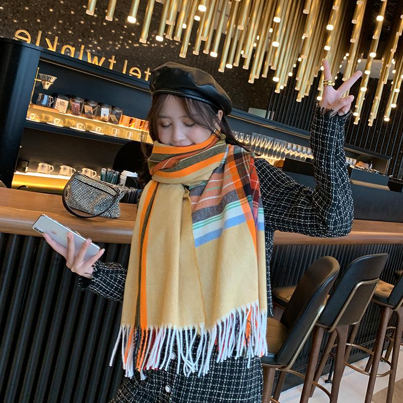 Scarves Autumn And Winter Cashmere Imitation Color Plaid Scarf For Women British Check Fashion Thickened Warm Shawl Tassel
Scarves Autumn And Winter Cashmere Imitation Color Plaid Scarf For Women British Check Fashion Thickened Warm Shawl Tassel