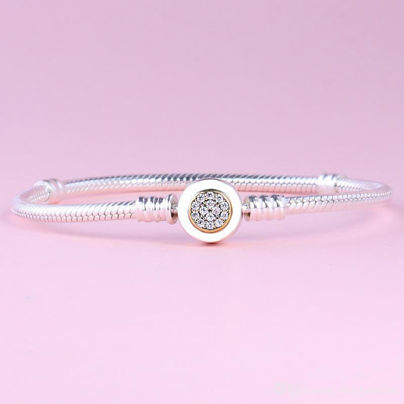 Wholesale Romantic 100% 925 Sterling Bracelet Silver Classic Snake Chain Signature Bracelet with Clear Cz Clasp Fits For European Bracelets Charms and Beads
Wholesale Romantic 100% 925 Sterling Bracelet Silver Classic Snake Chain Signature Bracelet with Clear Cz Clasp Fits For European Bracelets Charms and Beads
