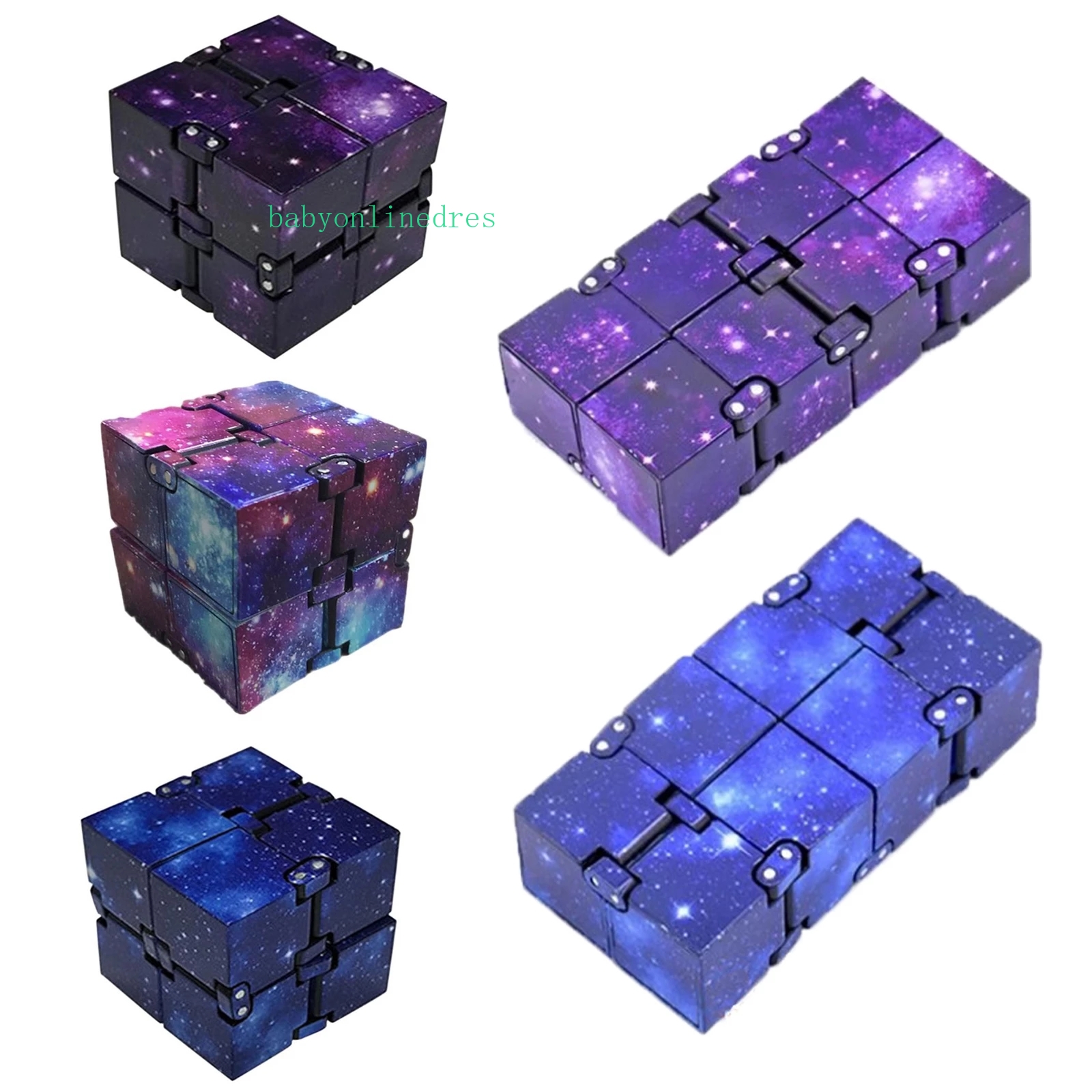 2021 DHL Infinity Magic Cube Creative Galaxy Fidget toys Antistress Office Flip Cubic Puzzle Mini Blocks Decompression Toy In Stock
