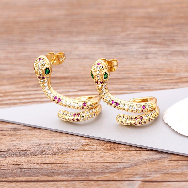 Dangle & Chandelier Design Personality Copper Zircon Snake Earrings For Women Girl Fashion Trendy Hip Hop Statement Party Jewelry Gift
Dangle & Chandelier Design Personality Copper Zircon Snake Earrings For Women Girl Fashion Trendy Hip Hop Statement Party Jewelry Gift