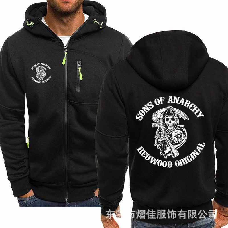 Top Quality SONS OF ANARCHY for Men Zipper Hoodie Clothes Fleece Riding Jackets Sweatshirts Coat Hoodies Sweatshirts Men Hoodies Harajuku, Black
Top Quality SONS OF ANARCHY for Men Zipper Hoodie Clothes Fleece Riding Jackets Sweatshirts Coat Hoodies Sweatshirts Men Hoodies Harajuku, Black