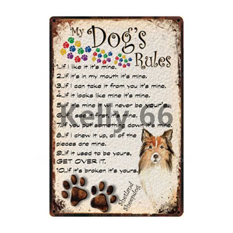 Pet Warning Dogs Rules Better With Shetland Sheepdog Metal Sign Home Decor Bar Wall Art Painting 20*30 CM Size DG-41
Pet Warning Dogs Rules Better With Shetland Sheepdog Metal Sign Home Decor Bar Wall Art Painting 20*30 CM Size DG-41