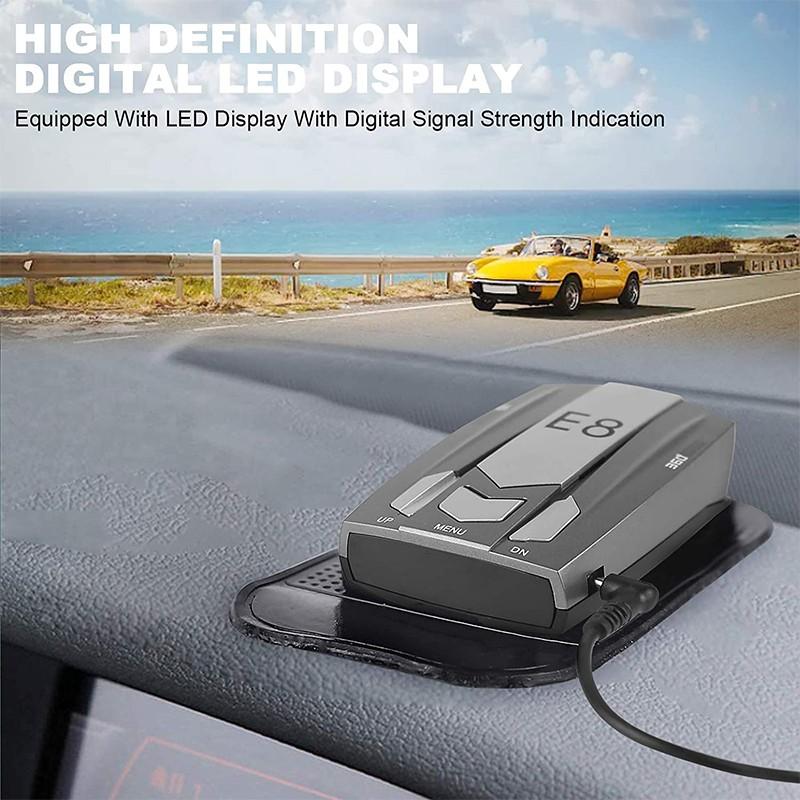 E8 LED Radar Car Electronics Detector Speed Alarm Systems & Security Radar-Detectors