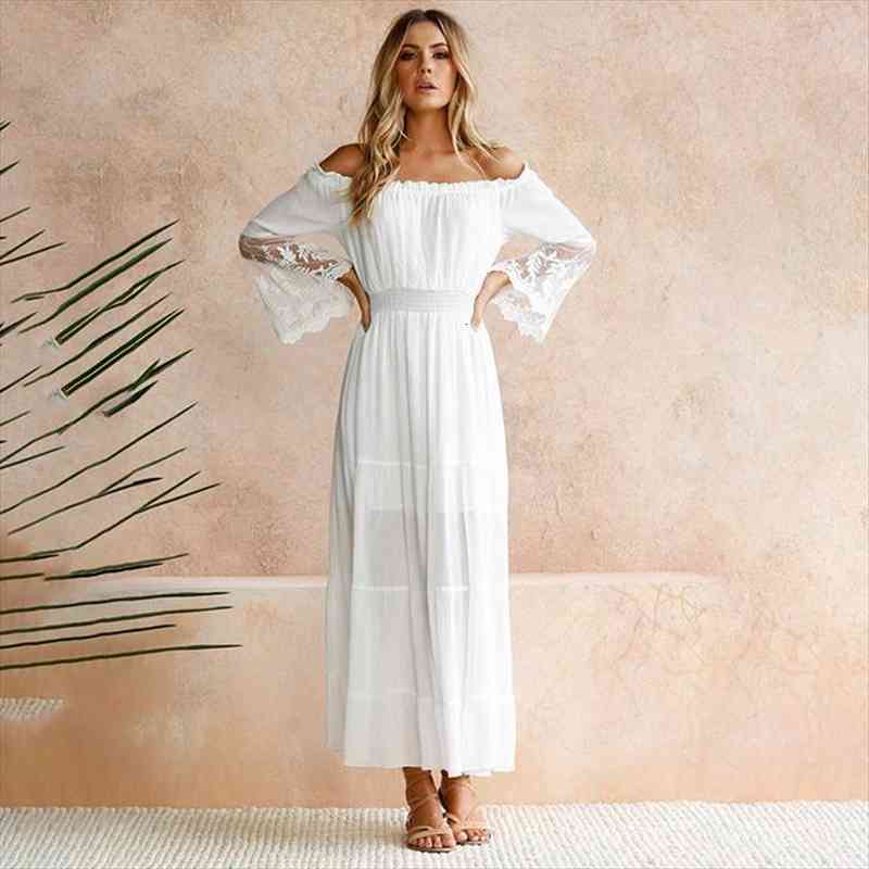 summer womens strapless long-sleeved loose white beach dress strapless lace bohemian womens long dress, Black;gray
summer womens strapless long-sleeved loose white beach dress strapless lace bohemian womens long dress, Black;gray