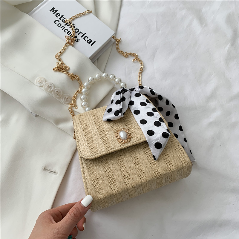 discount sales promotionstraw pearl silk scarf handbag 2021 summer new korean fashion single shoulder bag messenger women's bag factory
discount sales promotionstraw pearl silk scarf handbag 2021 summer new korean fashion single shoulder bag messenger women's bag factory
