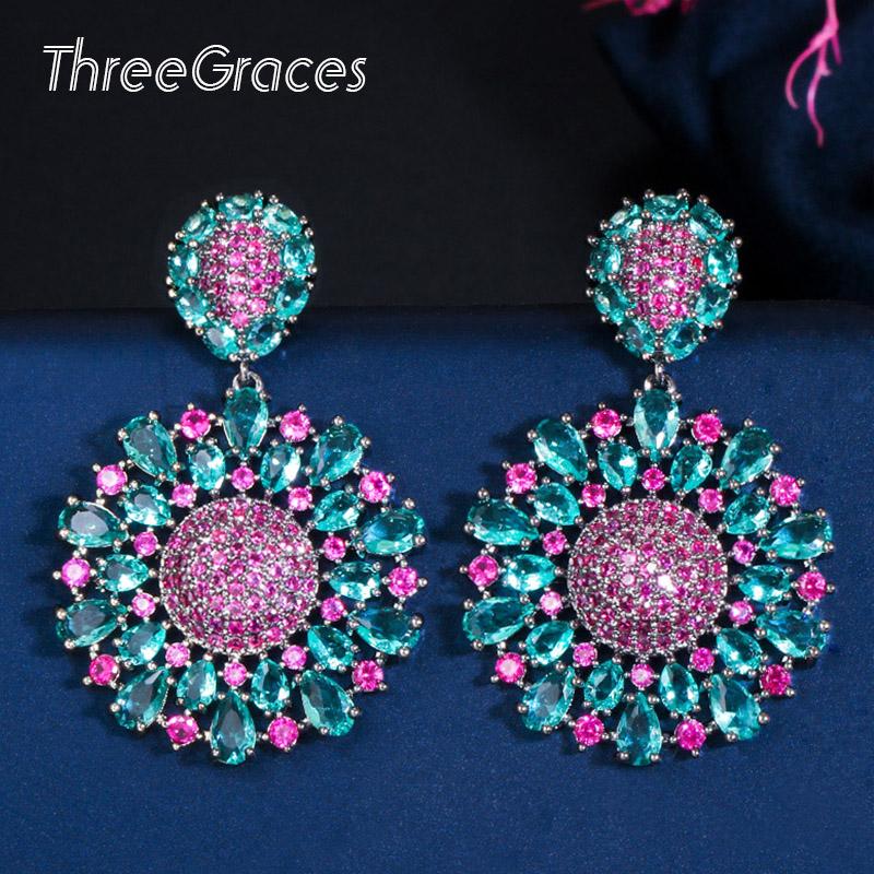 Dangle & Chandelier ThreeGraces Summer Rose Red And Blue Cubic Zirconia Big Round Flower Earring Aesthetic Ladies Engagement Party Jewelry E, Silver
Dangle & Chandelier ThreeGraces Summer Rose Red And Blue Cubic Zirconia Big Round Flower Earring Aesthetic Ladies Engagement Party Jewelry E, Silver