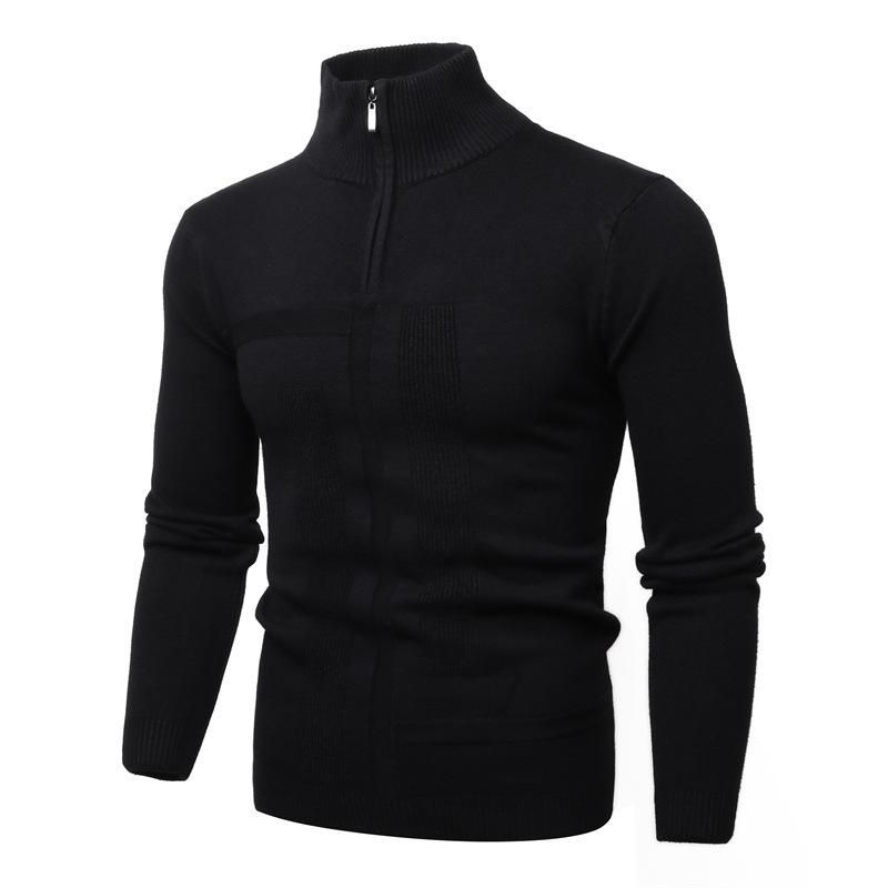 Men's Sweaters Zipper Sweater Men Pullovers Male Mock Neck Slim Jersey Knitwear Autumn Winter Warm Wine Red Business Jumpers, Black
Men's Sweaters Zipper Sweater Men Pullovers Male Mock Neck Slim Jersey Knitwear Autumn Winter Warm Wine Red Business Jumpers, Black