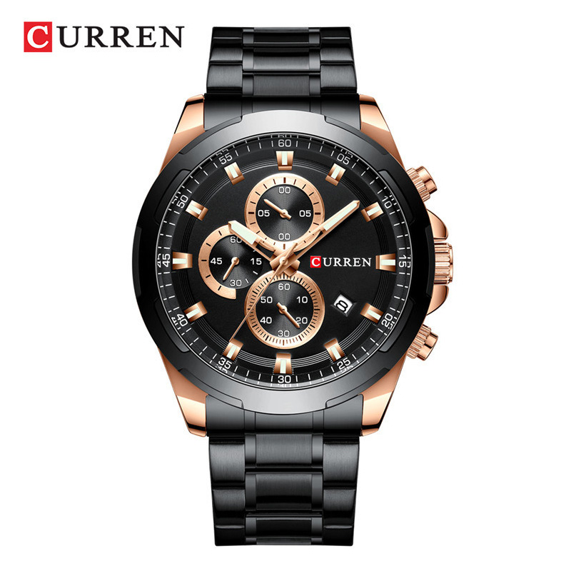 CURREN Watches 8354 Mens Chronograph Steel Band Six Hands Watch 30m Waterproof Business stainless Strap auto Date Wristwatch Male Clock Reloj Hombre Calendar, Brown
CURREN Watches 8354 Mens Chronograph Steel Band Six Hands Watch 30m Waterproof Business stainless Strap auto Date Wristwatch Male Clock Reloj Hombre Calendar, Brown
