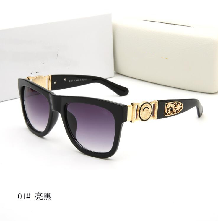 Fashion Sunglasses For Man Woman Unisex Designer Goggle Beach Sun Glasses Retro Small Frame Luxury Design UV400 Black-Black 7 Color Optional Top Quality With Box
