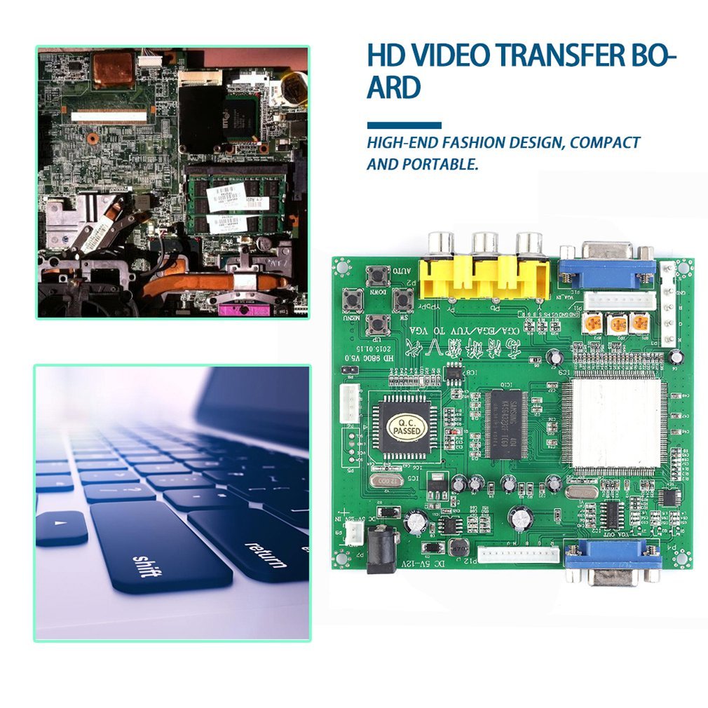 Rgb Cga Ega Yuv To Vga Hd Video Converter Board Moudle HD9800 Hd-Converter Board GBS8200 Unprotected protection