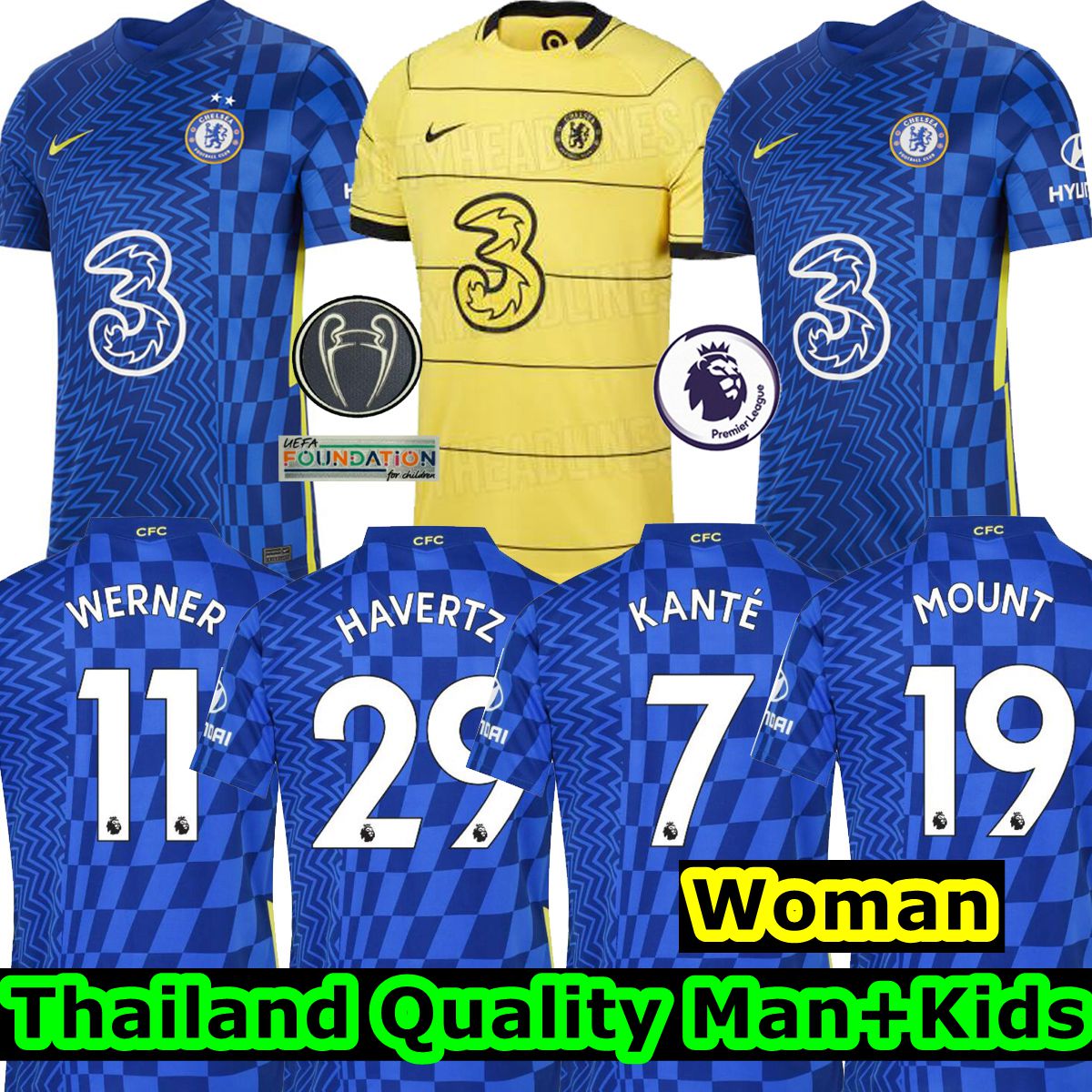 CFC Thailand Quality 2021 2022 Cheseal Chelsea Jerseys Soccer HAVERTZ WERNER Kanté KANTE MOUNT KIDS Man Football shirt PULISIC ABRAHAM ODOI, Black;yellow
CFC Thailand Quality 2021 2022 Cheseal Chelsea Jerseys Soccer HAVERTZ WERNER Kanté KANTE MOUNT KIDS Man Football shirt PULISIC ABRAHAM ODOI, Black;yellow
