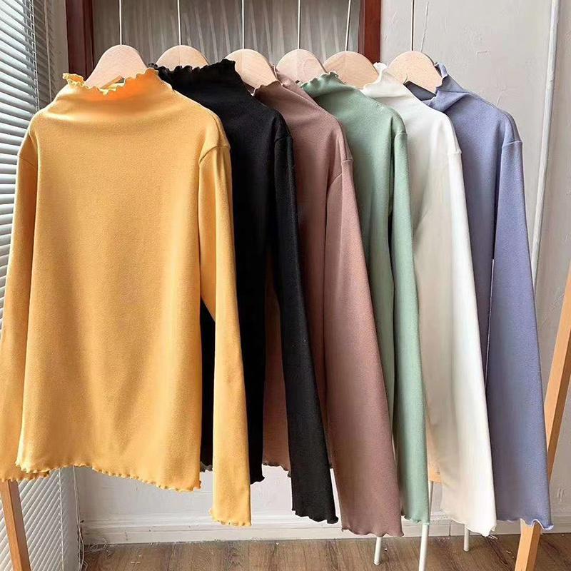 Women's Sweaters 2021 Fall Winter Ruffles Sweater Turtleneck Ruched Women High Elastic Solid Female Slim Sexy Pullovers, White;black
Women's Sweaters 2021 Fall Winter Ruffles Sweater Turtleneck Ruched Women High Elastic Solid Female Slim Sexy Pullovers, White;black