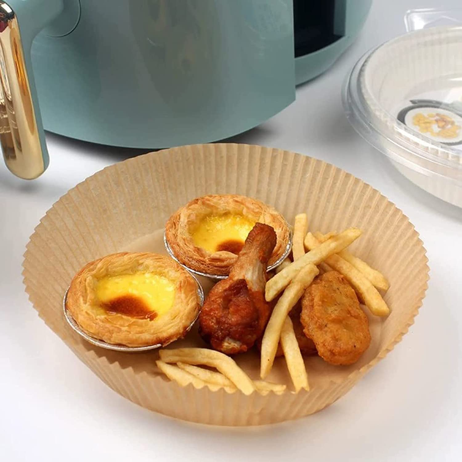 Air Fryer Disposable Paper Liner Bakeware,Non-stick oil-proof and waterproof paper tray,Round Baking Papers Food Grade Parchment for Roasting Microwave Kitchen Tool
Air Fryer Disposable Paper Liner Bakeware,Non-stick oil-proof and waterproof paper tray,Round Baking Papers Food Grade Parchment for Roasting Microwave Kitchen Tool