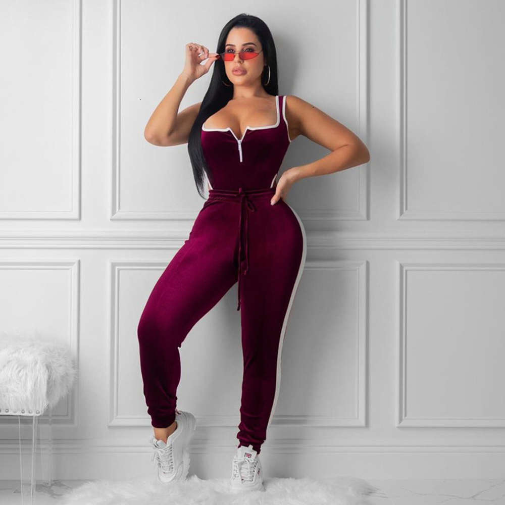 Jumpsuits & Women's Rompers sexy low collar velvet casual suit in spring and summer of, Black;white
Jumpsuits & Women's Rompers sexy low collar velvet casual suit in spring and summer of, Black;white