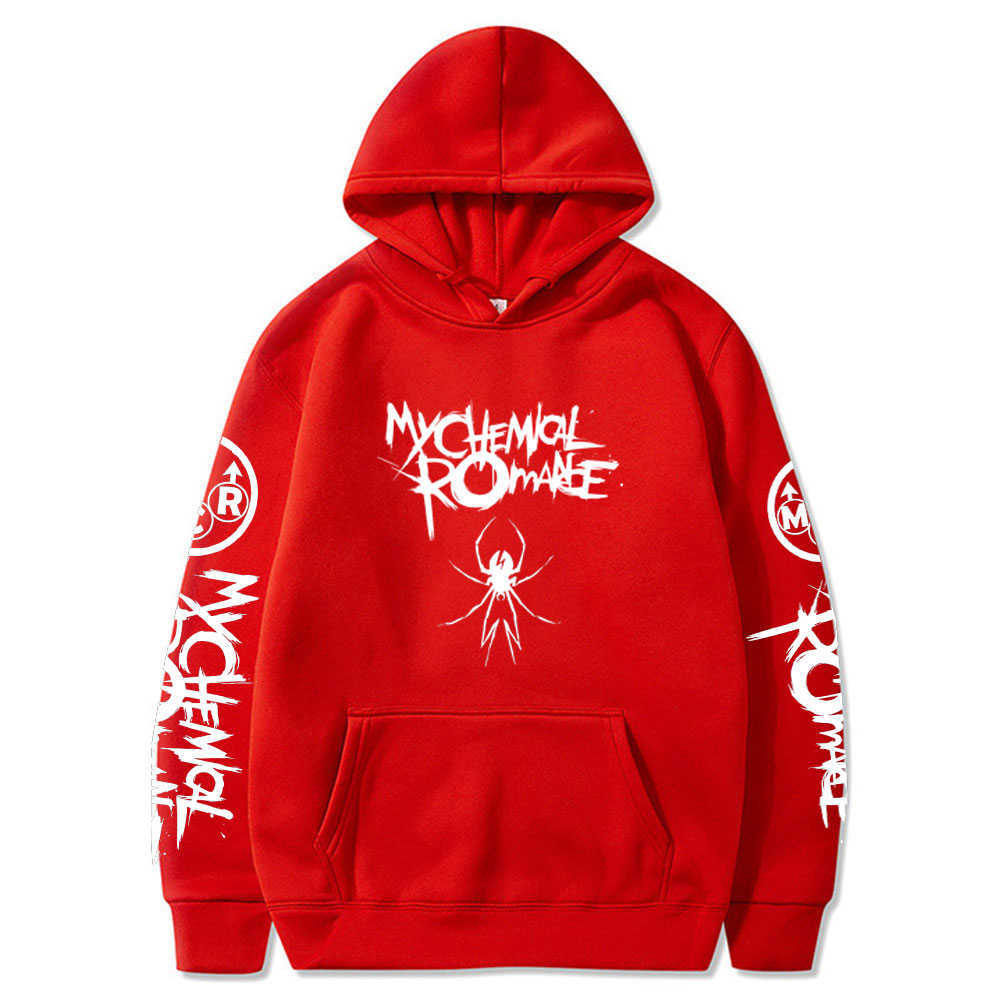 My Chemical Romance Hoodies Punk Band Fashion Hooded Sweatshirt Hip Hop Hoodie Pullover Men Women Sports Casual Rock Top Clothes H0823